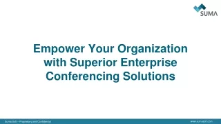 Enterprise Conferencing Solutions