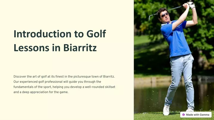 introduction to golf lessons in biarritz