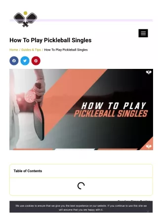 How To Play Pickleball Singles