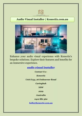 Audio Visual Installer | Konectix.com.au