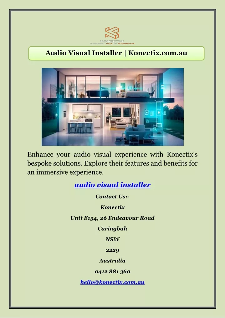 audio visual installer konectix com au