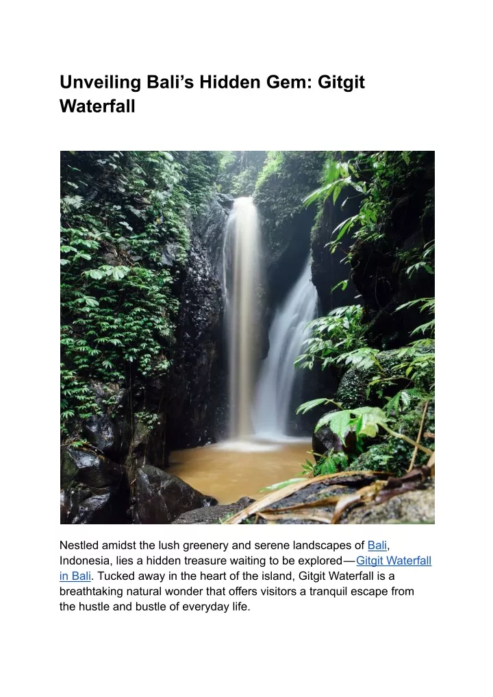 unveiling bali s hidden gem gitgit waterfall