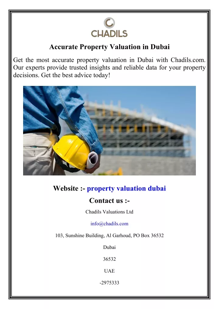 accurate property valuation in dubai