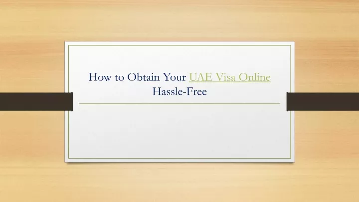 how to obtain your uae visa online hassle free