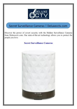 Secret Surveillance Cameras Deluxecctv.com