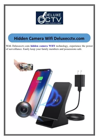 Hidden Camera Wifi Deluxecctv.com