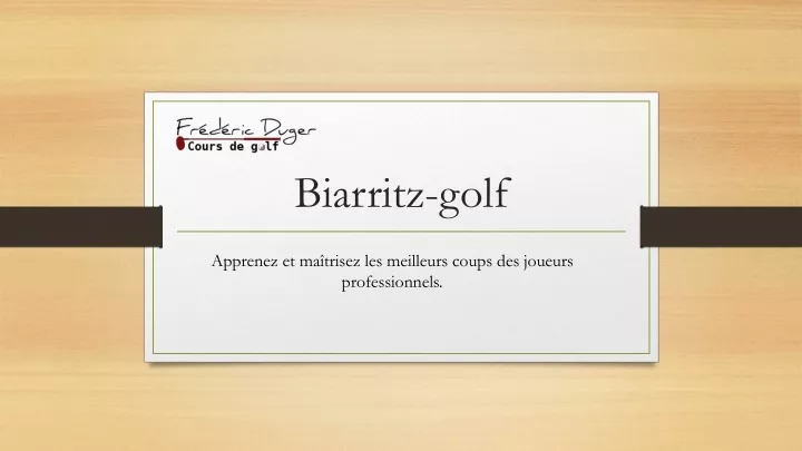 biarritz golf