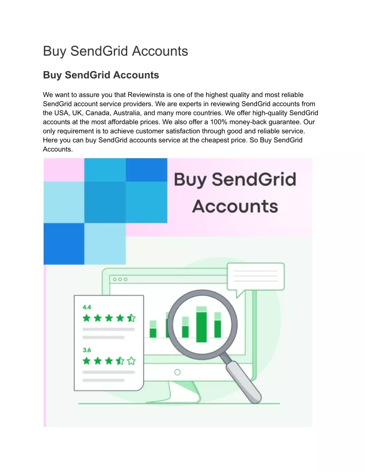 buy sendgrid accounts