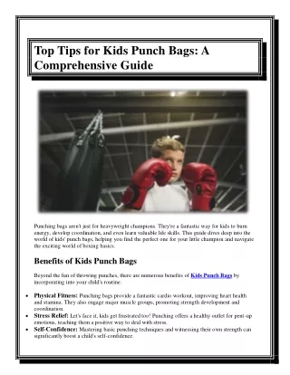 Bop It Out The Ultimate Guide to Kids Punch Bags