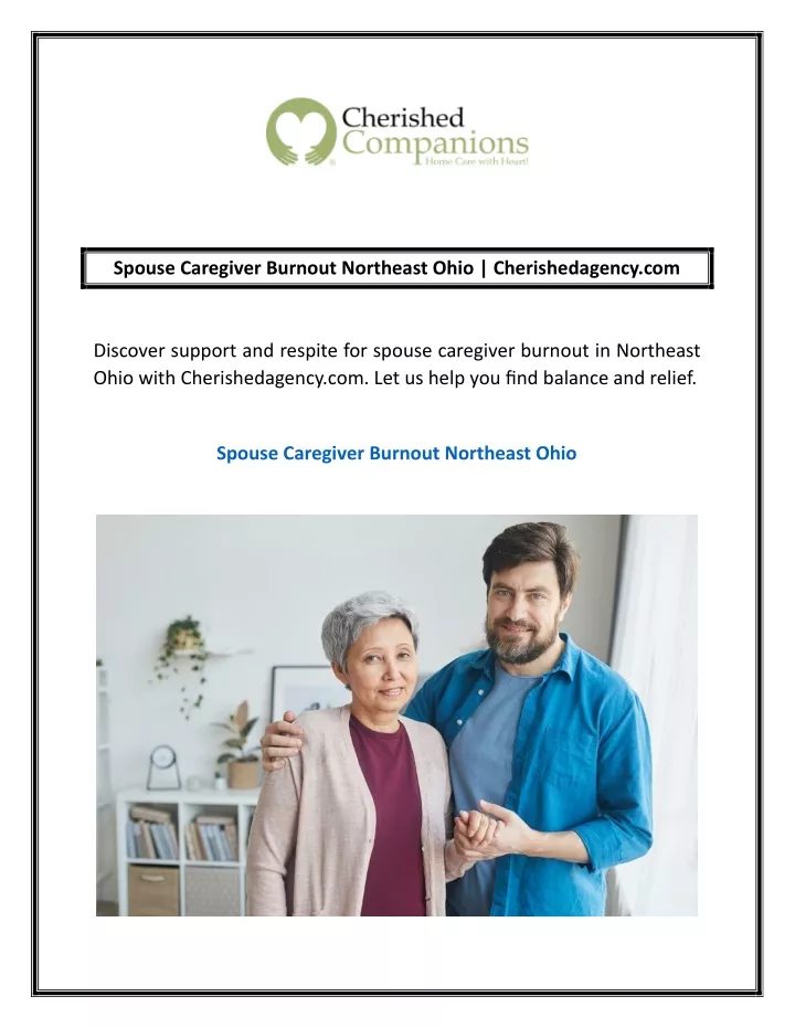 spouse caregiver burnout northeast ohio