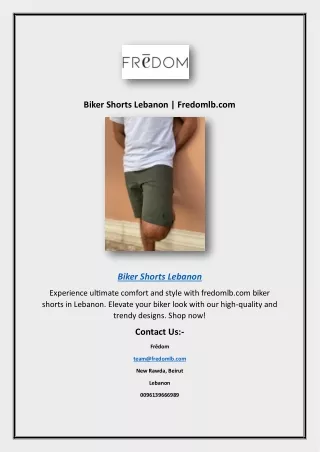 Biker Shorts Lebanon | Fredomlb.com