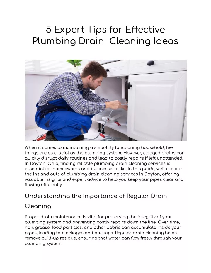 5 expert tips for e ective plumbing drain