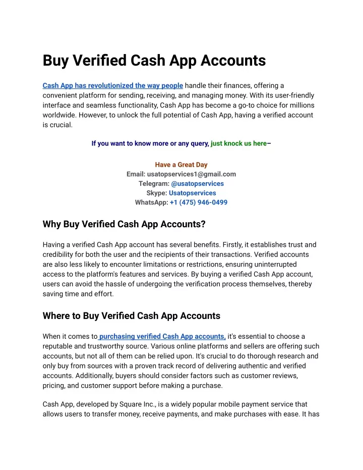 buy verified cash app accounts