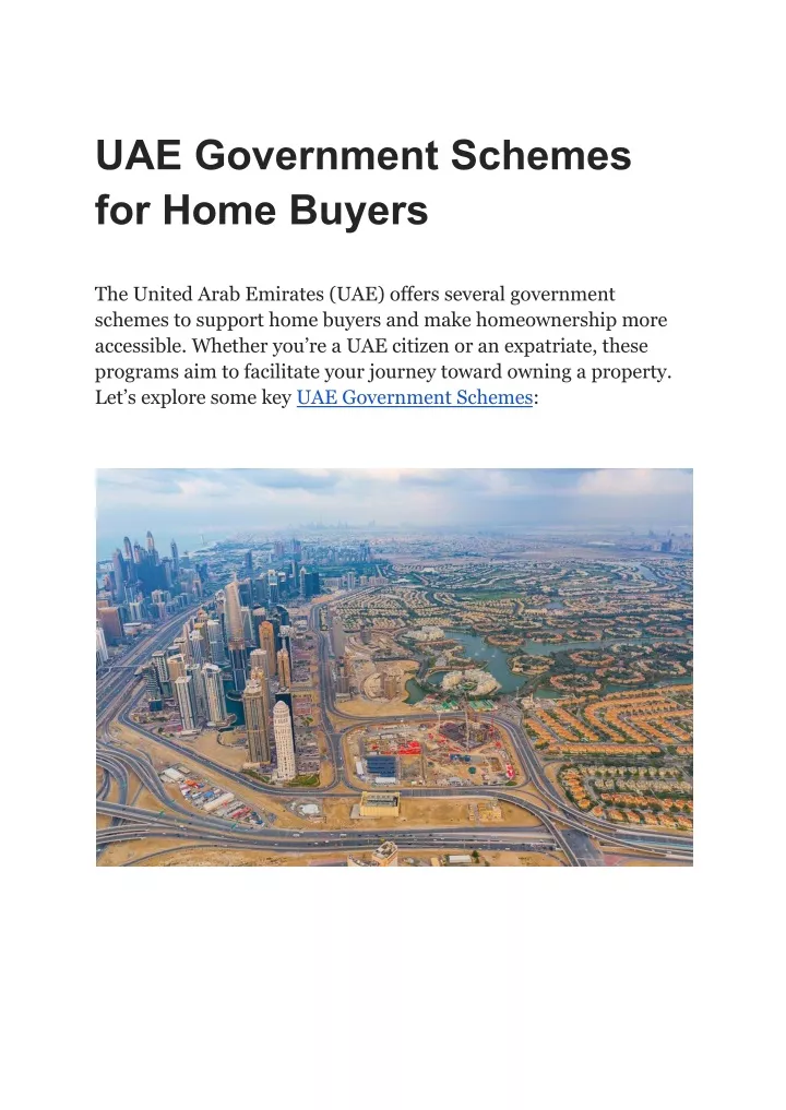 uae government schemes for home buyers