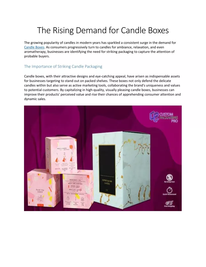 the rising demand for candle boxes