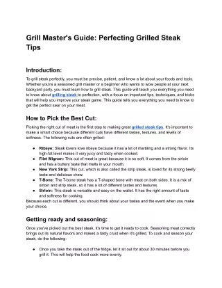 Grill Master's Guide_ Perfecting Grilled Steak Tips - Google Docs