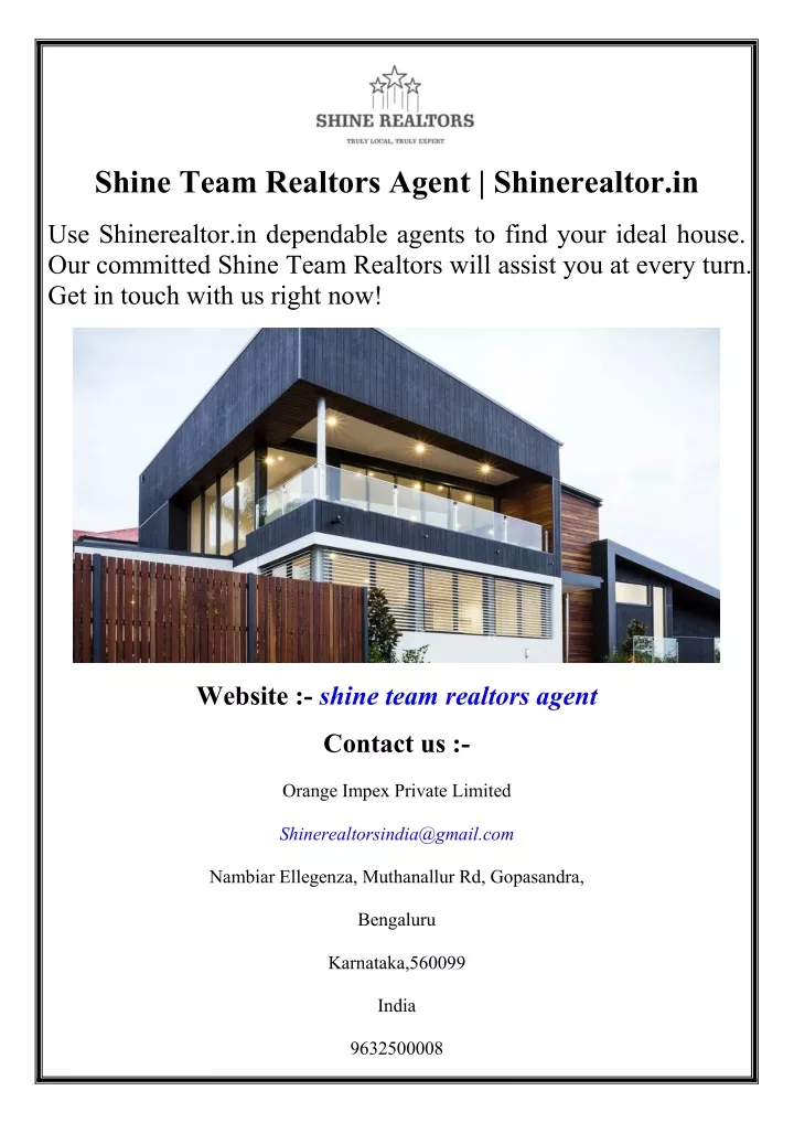 shine team realtors agent shinerealtor in