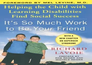 READ [PDF]  It's So Much Work to Be Your Friend: Helping the Chil