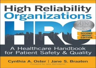 READ [PDF]  High Reliability Organizations: A Healthcare Hand for