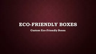 eco friendly boxes