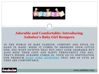 Adorable and Comfortable: Introducing Aubabee's Baby Girl Rompers