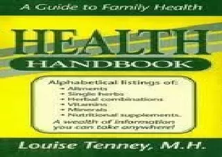 [READ DOWNLOAD]  Health Hand: A Guide to Family Health