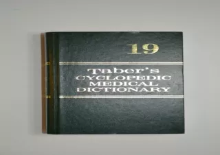 READ [PDF]  Taber's Cyclopedic Medical Dictionary -Thumb-Indexed