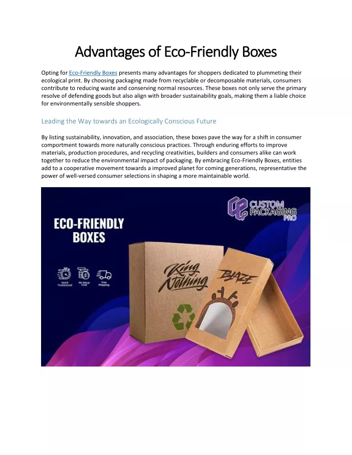 a advantages of eco dvantages of eco friendly