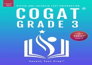 Download  [PDF]  COGAT Grade 3 Test Prep: Gifted and Talented Tes