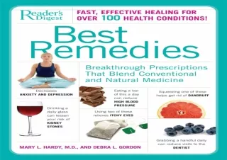 [PDF READ ONLINE] Best Remedies: Breakthrough Prescriptions that