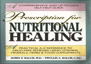 READ [PDF]  Prescription For Nutritional Healing