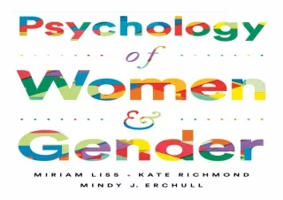 ❤ PDF/READ ⚡/DOWNLOAD  Psychology of Women and Gender