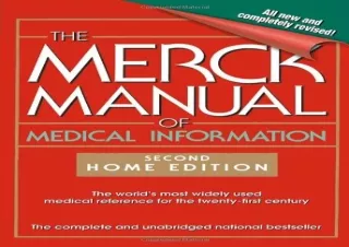READ [PDF]  The Merck Manual of Medical Information: 2nd Home Edi