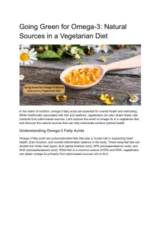 Going Green for Omega-3_ Natural Sources in a Vegetarian Diet