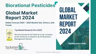 Biorational Pesticides Market Trends, Size, Growth And Forecast To 2033