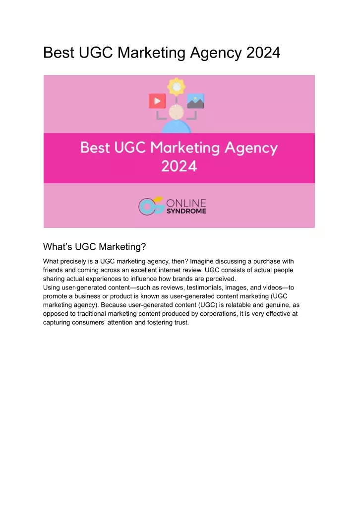 best ugc marketing agency 2024