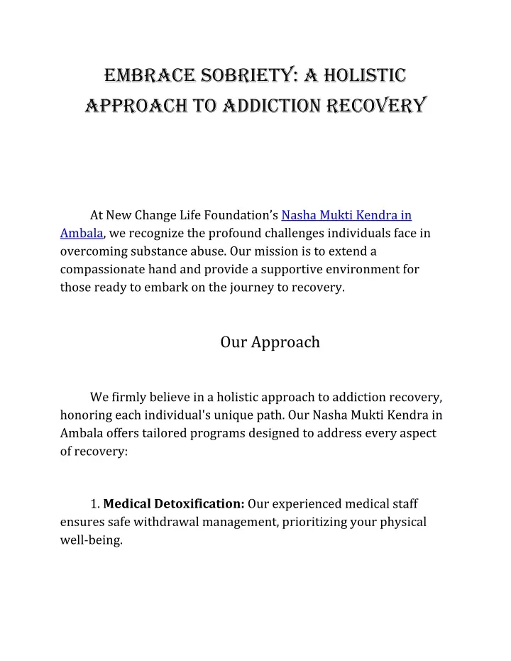 embrace sobriety a holistic approach to addiction