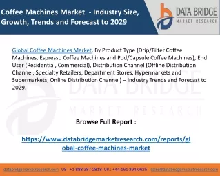 coffee machines market industry size growth