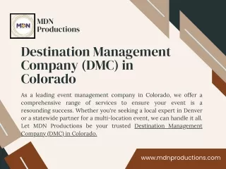 Destination Management Company (DMC) in Colorado