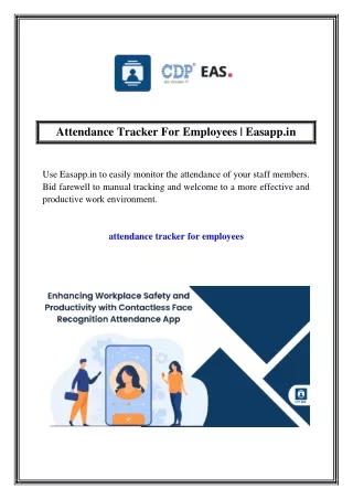 Attendance Tracker For Employees  Easapp.in