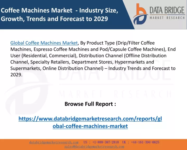 coffee machines market industry size growth