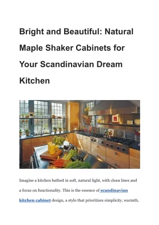 Bright and Beautiful_ Natural Maple Shaker Cabinets for Your Scandinavian Dream Kitchen