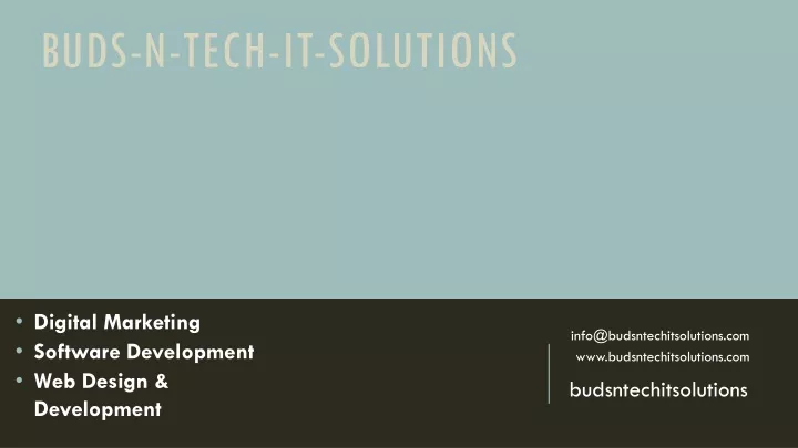 buds n tech it solutions