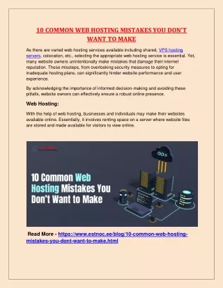 10 COMMON WEB HOSTING MISTAKES YOU DON’T WANT TO MAKE (1)