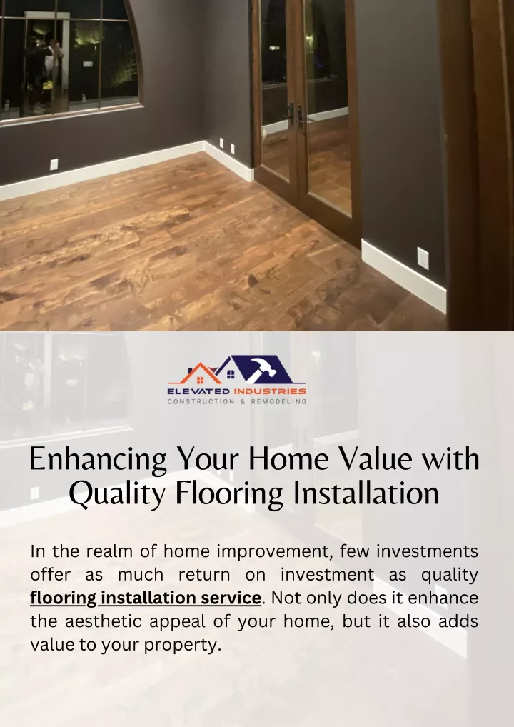 enhancing your home value with quality flooring
