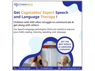 CogniAble’s Approach to Speech and Language Therapy for Special Kids in Gurgaon