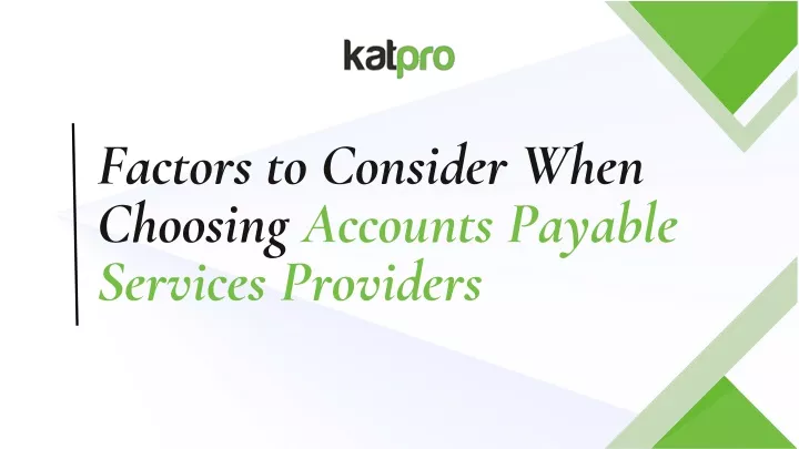 factors to consider when choosing accounts