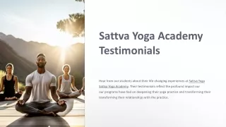 Sattva Yoga Academy Testimonials