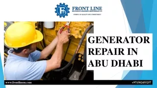 GENERATOR REPAIR  IN ABU DHABI