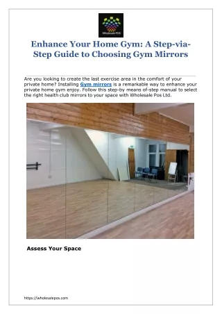 Enhance Your Home Gym A Step-via- Step Guide to Choosing Gym Mirrors